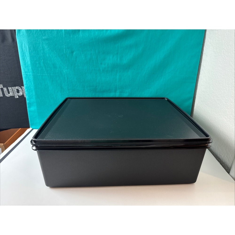 Tupperware Kimono Keeper 20 Quart Mega Storage Box Organize Container Black